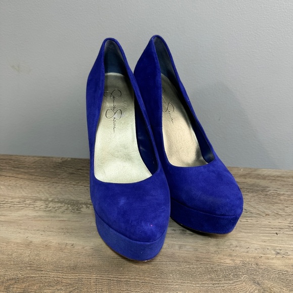 Jessica Simpson Vibrant Blue Platform Heels - Picture 4 of 9
